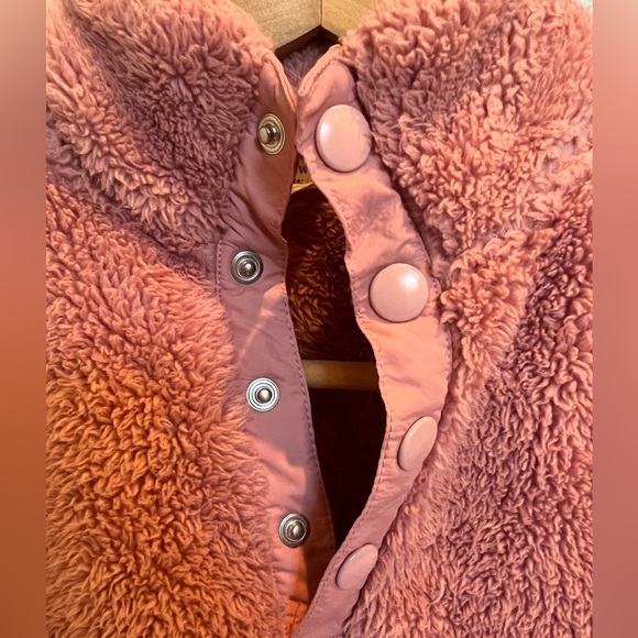 Jcrew crewcuts girls sherpa half button snap pullover with pockets. - Picture 7 of 9